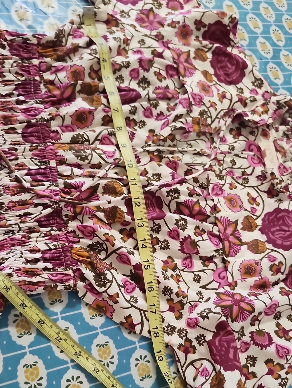 BEYOND BY VERA alice dress in tracht rose Cotton Size Small Ruffle Neck - Picture 9 of 12